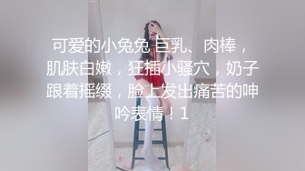 可爱的小兔兔 巨乳、肉棒，肌肤白嫩，狂插小骚穴，奶子跟着摇缀，脸上发出痛苦的呻吟表情！1