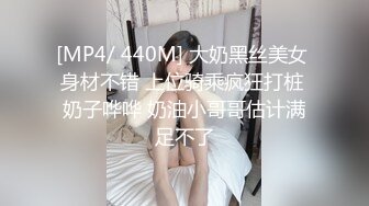 [MP4/ 440M] 大奶黑丝美女 身材不错 上位骑乘疯狂打桩 奶子哗哗 奶油小哥哥估计满足不了