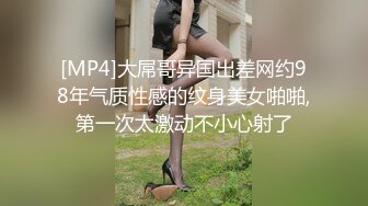 [MP4]大屌哥异国出差网约98年气质性感的纹身美女啪啪,第一次太激动不小心射了