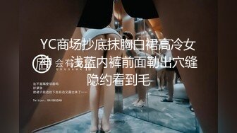 YC商场抄底抹胸白裙高冷女神❤️浅蓝内裤前面勒出穴缝隐约看到毛