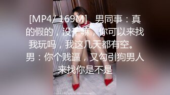 [MP4/ 169M]   男同事：真的假的，没干嘛，你可以来找我玩吗，我这几天都有空。 男：你个贱逼，又勾引狗男人来找你是不是