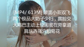 [MP4/ 613M] 蒙面小哥双飞两个极品大奶子少妇，露脸交大鸡巴主动上位闺蜜在旁拿道具玩弄骚穴和菊花